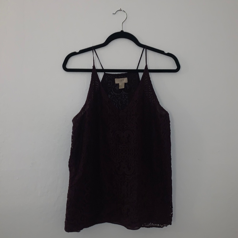 Purple lace camisole